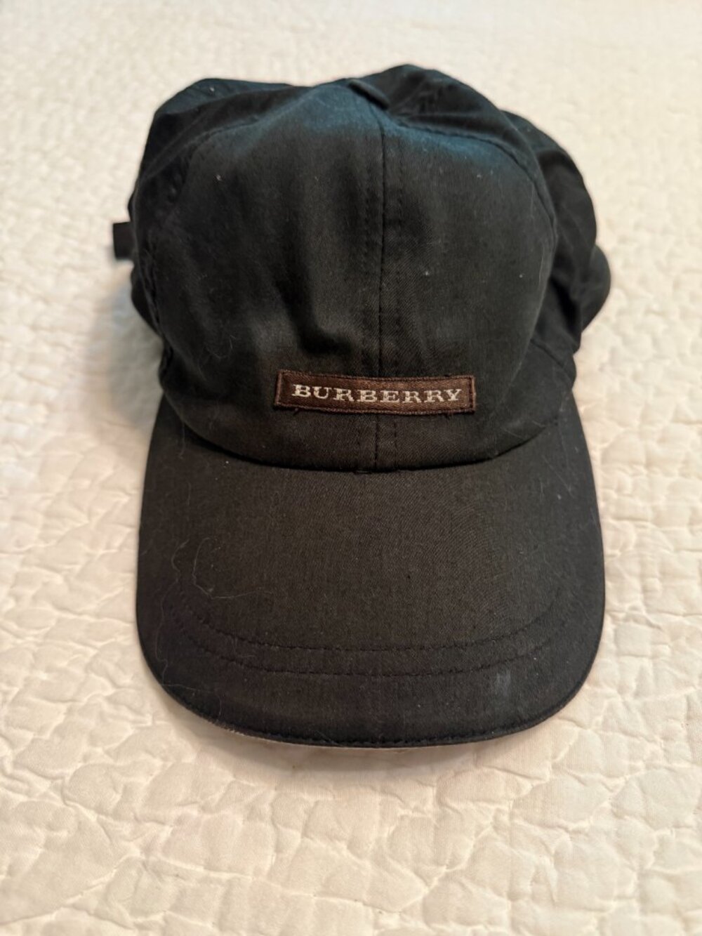 **Black Burberry Golf Cap**